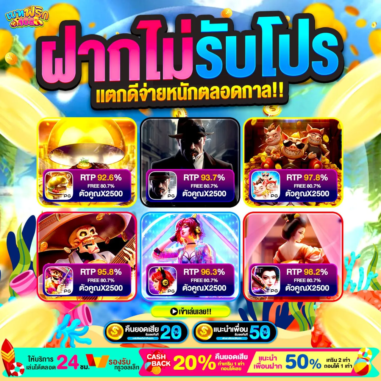 ข้อดีหลักของโปร 20 รับ100 ทํา 600 ถอน 300