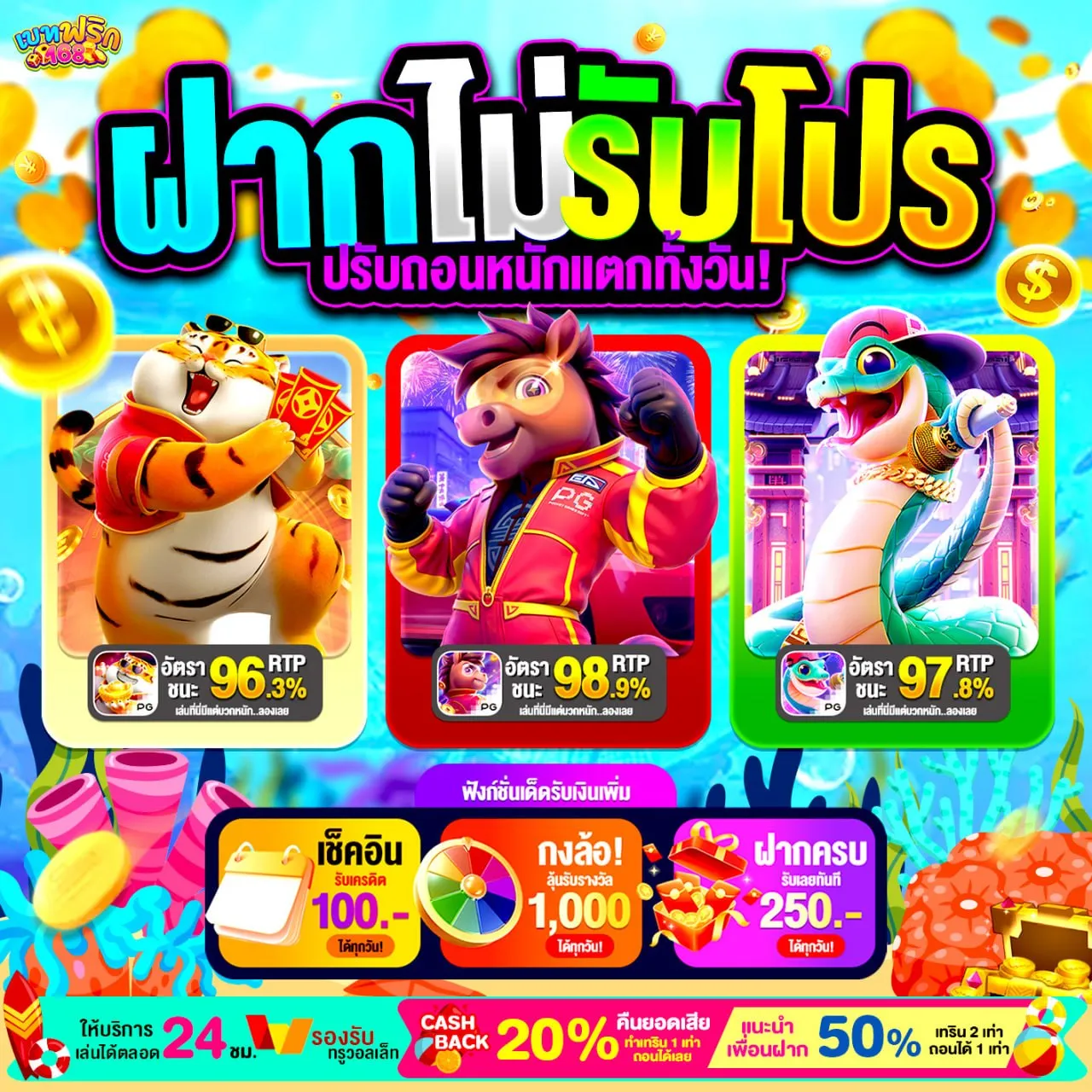 20 รับ100 ทํา 300 ถอน 200